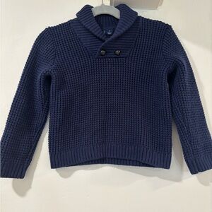 Janie & Hack Navy Blue Knit Sweater with Button Detail